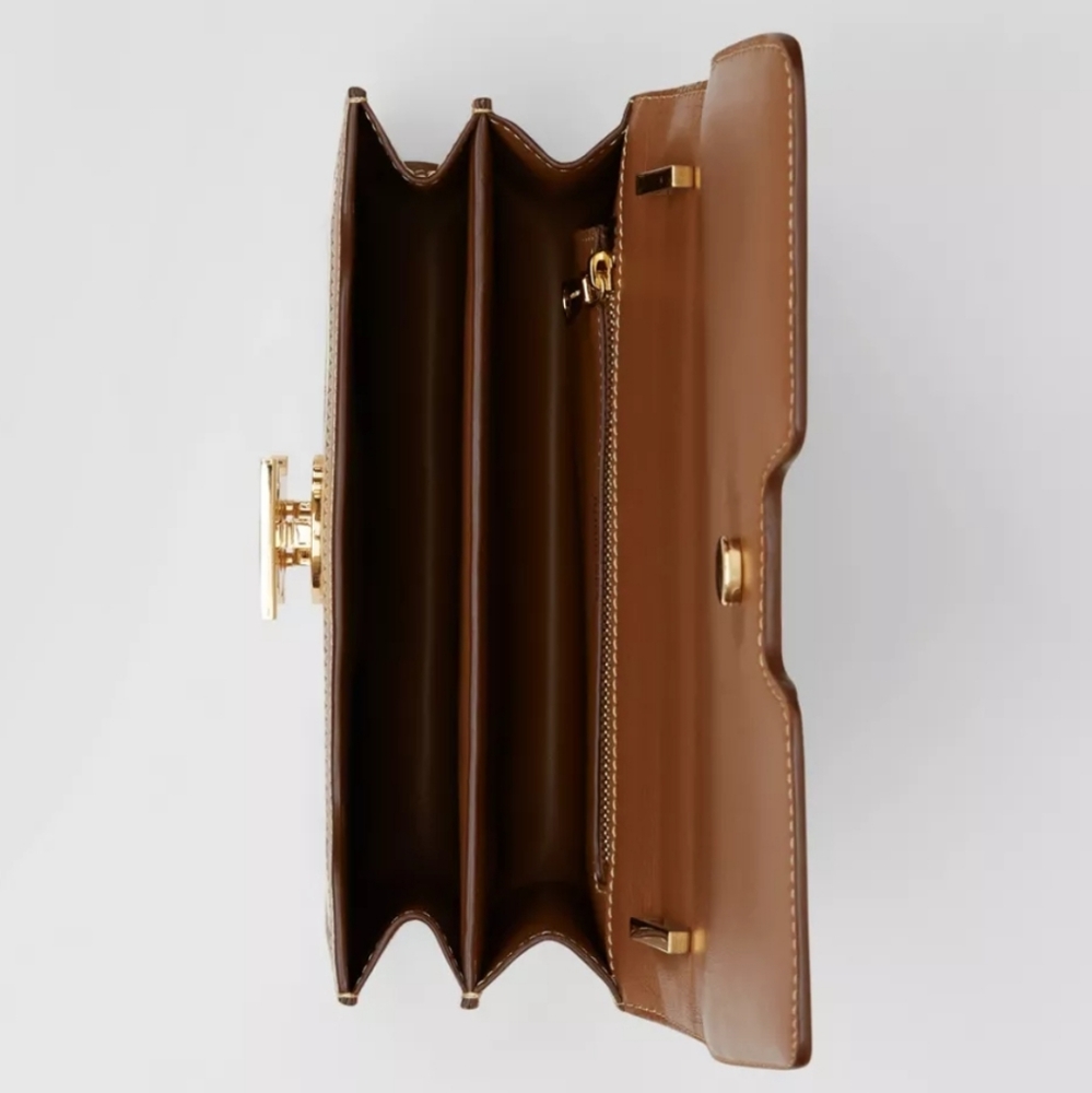 NWT$2150 Burberry TB Canvas Leather Crossbody Bag - Picture 7 of 16